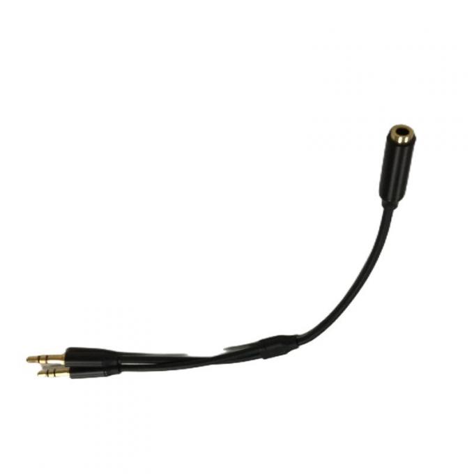 Y Splitter Cable Wire Harnesses Ακουστικό καλώδιο ακουστικό 3,5mm 2 αρσενικό καλώδιο μικροφώνου 1