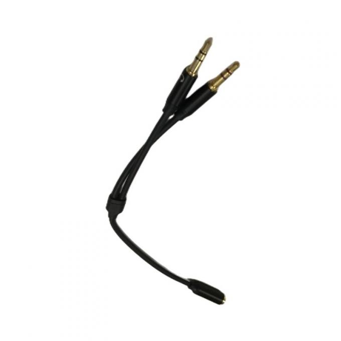 Y Splitter Cable Wire Harnesses Ακουστικό καλώδιο ακουστικό 3,5mm 2 αρσενικό καλώδιο μικροφώνου 2