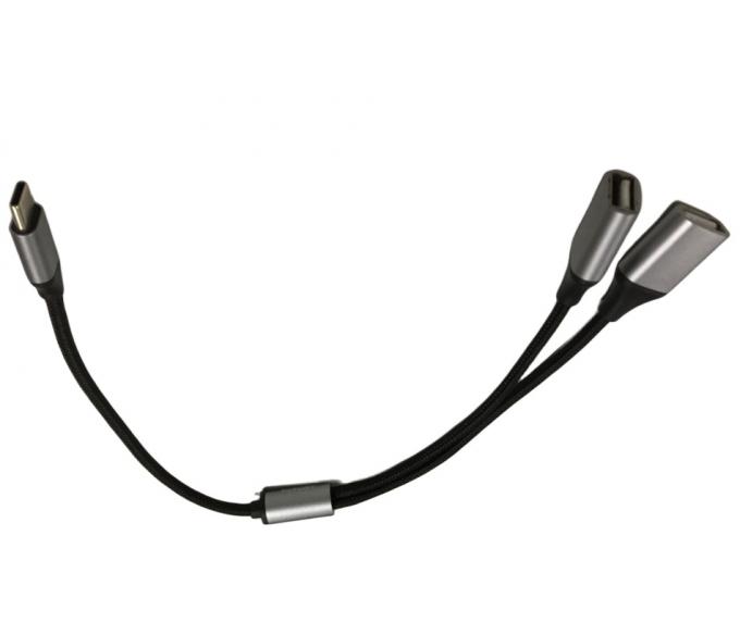 OEM Ηλεκτρονικό Σύρμα Χάρναζ Ένα USB Σε Δύο 3.5mm Headphone Jack Adapter 4