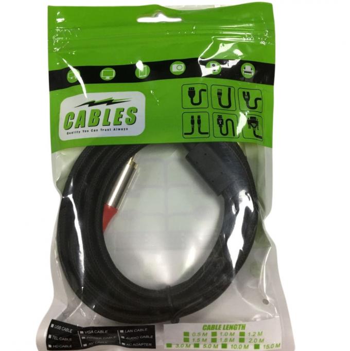 Υψηλής χωρητικότητας Custom Wire Harness Άντρας προς Άντρας Aux 3,5 mm έως 6,35 mm Jack Audio Cable 3