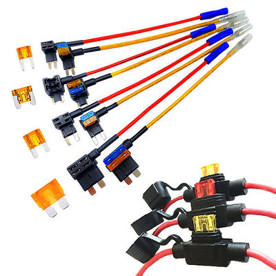 CCC Custom Wire Harness Marine Fuse Holder Low Profile Add-A-Circuit Blade Fuse Tap (Παρασκευασμένο σύρμα καλωδίου)