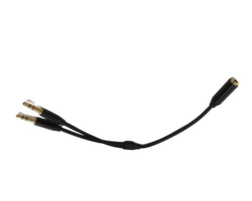 Y Splitter Cable Wire Harnesses Ακουστικό καλώδιο ακουστικό 3,5mm 2 αρσενικό καλώδιο μικροφώνου