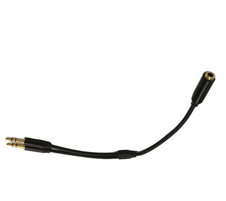 Y Splitter Cable Wire Harnesses Ακουστικό καλώδιο ακουστικό 3,5mm 2 αρσενικό καλώδιο μικροφώνου