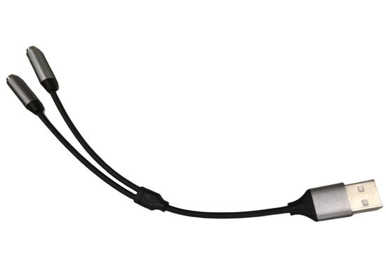 OEM Ηλεκτρονικό Σύρμα Χάρναζ Ένα USB Σε Δύο 3.5mm Headphone Jack Adapter
