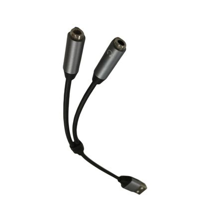 OEM Ηλεκτρονικό Σύρμα Χάρναζ Ένα USB Σε Δύο 3.5mm Headphone Jack Adapter