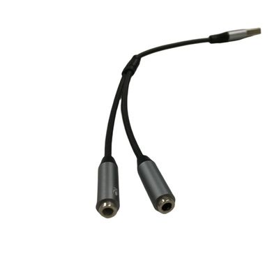 OEM Ηλεκτρονικό Σύρμα Χάρναζ Ένα USB Σε Δύο 3.5mm Headphone Jack Adapter
