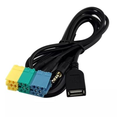 Υψηλής χωρητικότητας Custom Wire Harness Άντρας προς Άντρας Aux 3,5 mm έως 6,35 mm Jack Audio Cable